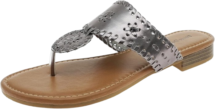 Easy Slip-On Sandals with Low Heel and Wide Straps